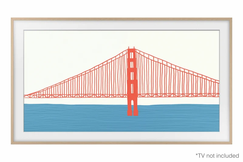 Samsung Customizable Modern Frame For 85" Frame TV, Teak