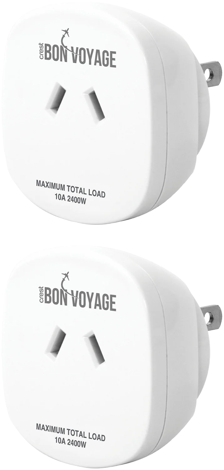 Bon Voyage Travel Adapter Australia to Japan (2 Pack)