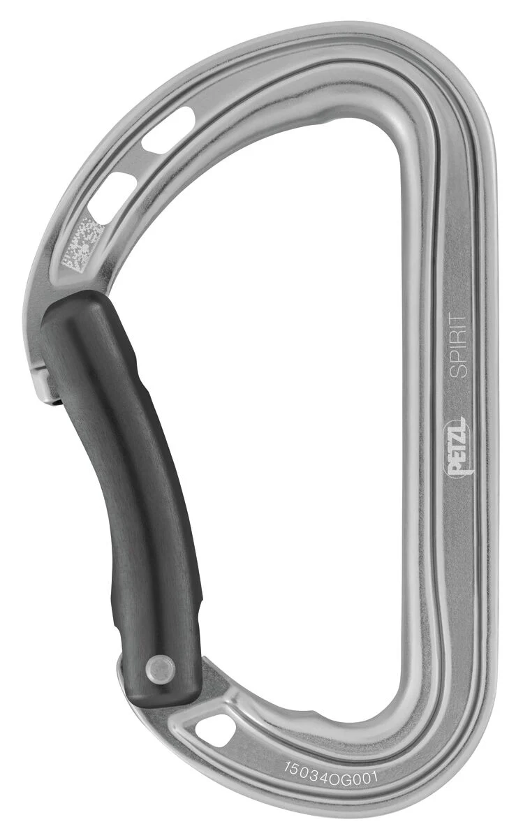 PETZL Spirit gebogen Karabiner grau Aluminium