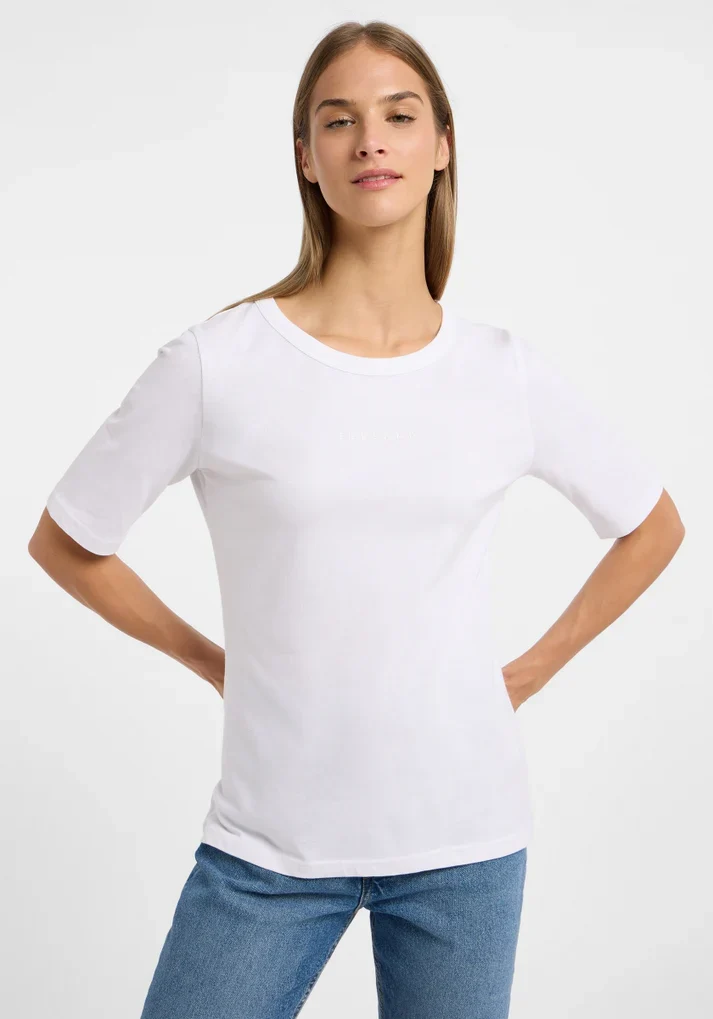 ELBSAND Siva T-Shirt Damen schmaler Schnitt Single Jersey