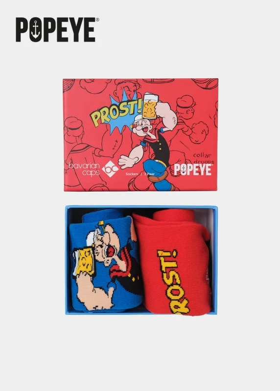 BAVARIAN CAPS SOCKENBOX POPEYE mit kreativem Design