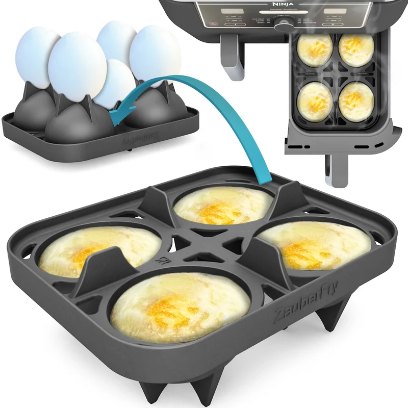 ZauberFry | 2-in-1 Pochiereinsatz und Eierkocher für Ninja AF400EU, AF451EU, AF500DE, SL400EU