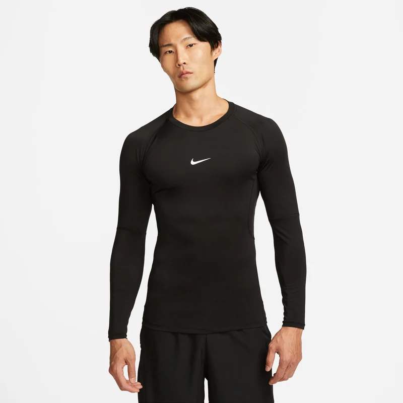 NIKE M NP DF TIGHT TOP LS Langarm Sportshirt