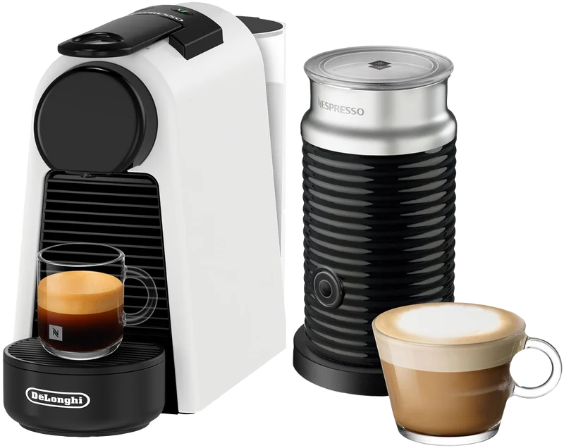 Nespresso Essenza Mini Capsule Coffee Machine Bundle White