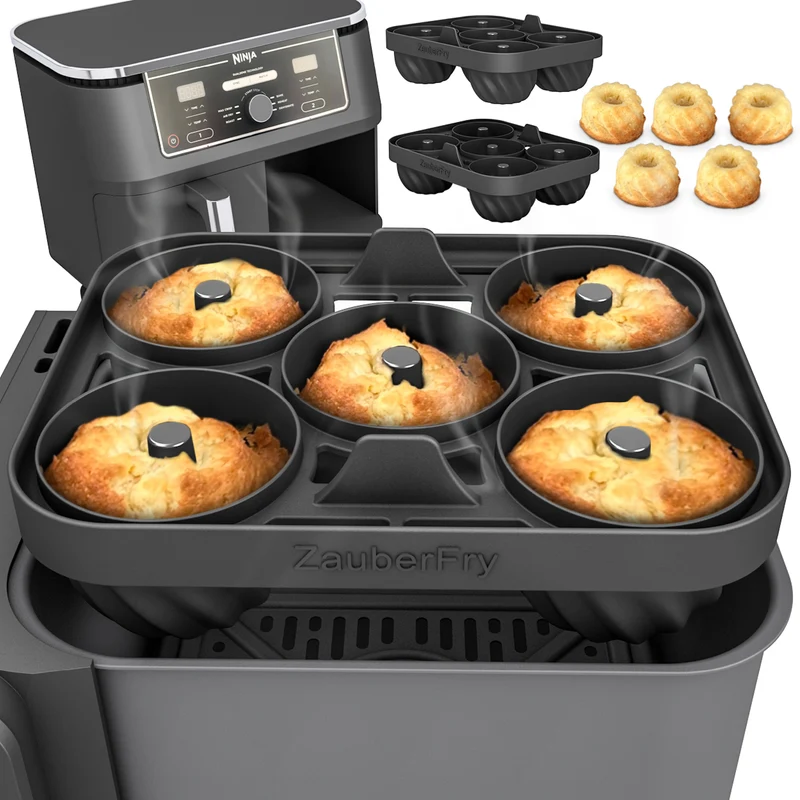ZauberFry | Backform «Mini-Gugelhupf» kompatibel mit Ninja Airfryer (2er-Set)