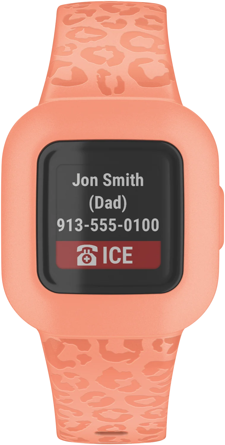 Garmin Vivofit Jr3 Peach Leopard