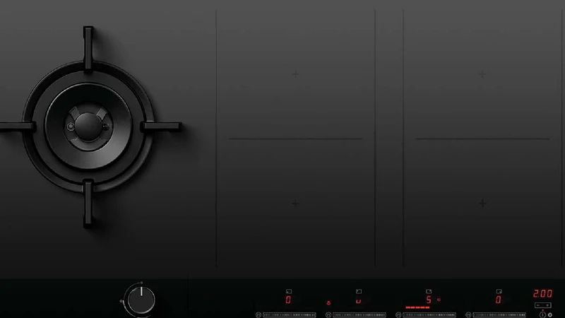 Fisher & Paykel 60cm Series 9 1 Burner + 2 Zone Hybrid Cooktop with 2 SmartZones, Natural Gas