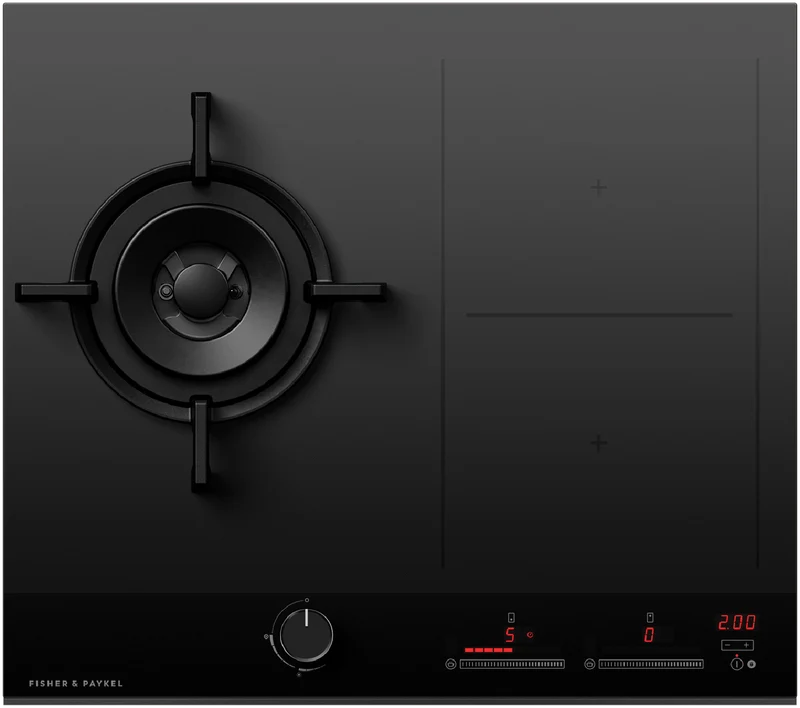 Fisher & Paykel 60cm Series 9 1 Burner + 2 Zone Hybrid Cooktop with 2 SmartZones, LPG