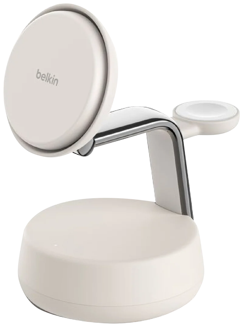 Belkin UltraCharge Pro 3-in-1 Magnetic Charging Dock, Sand