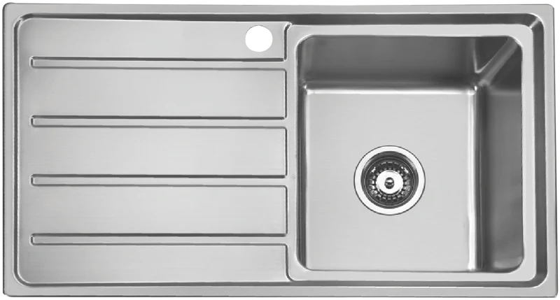 Hafele Squareline Plus Single Bowl Sink with Left Hand Drainer