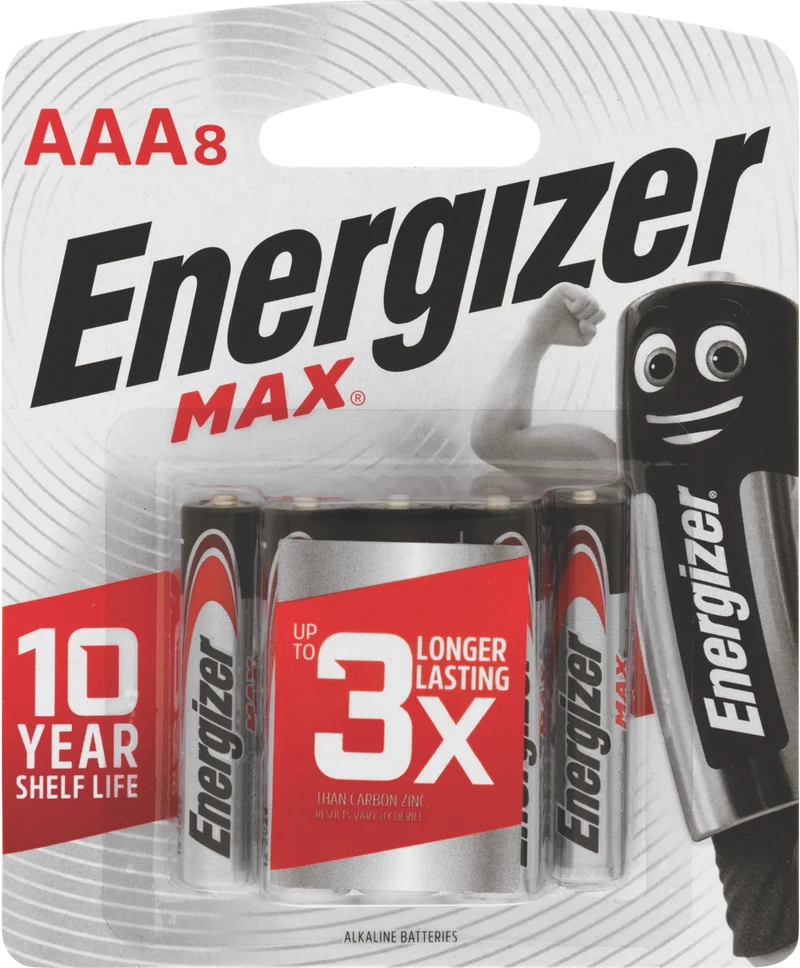 Energizer Max AAA Batteries (8 Pack)