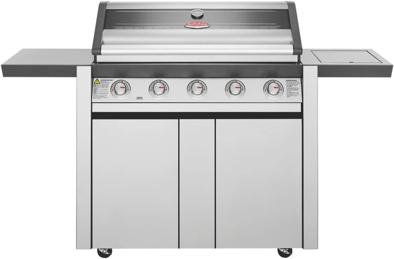 BeefEater 1600 Series Dark 4 Burner Built In BBQ with Cast Iron Burners & Grills - Body Only