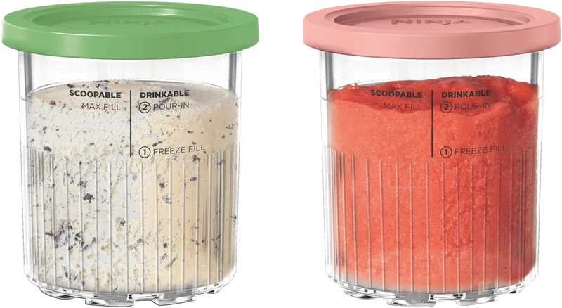 Ninja 2 x 700ml NC501 Creami Deluxe Tubs and Lids