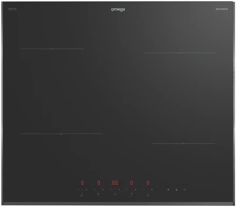 Omega 60cm Induction Cooktop with 10 Amp Power Phasing