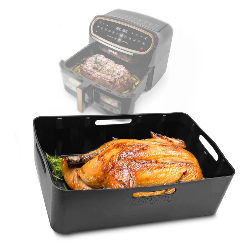 Duronic AFL2 Silikonform, ein Antihaft Silikoneinsatz, Airfryer-Zubehör, kompatibel AF34 & AF24 & anderen Dualzone Airfryer