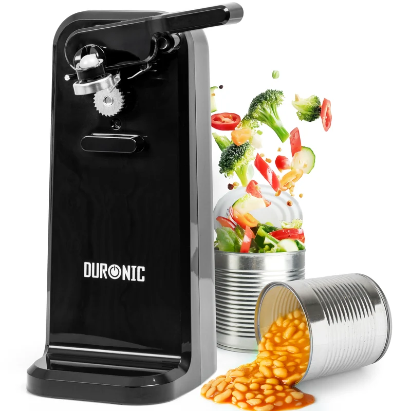 Duronic CO40 BK Dosenöffner, für bis zu 600 ml Dosen, 3-in-1