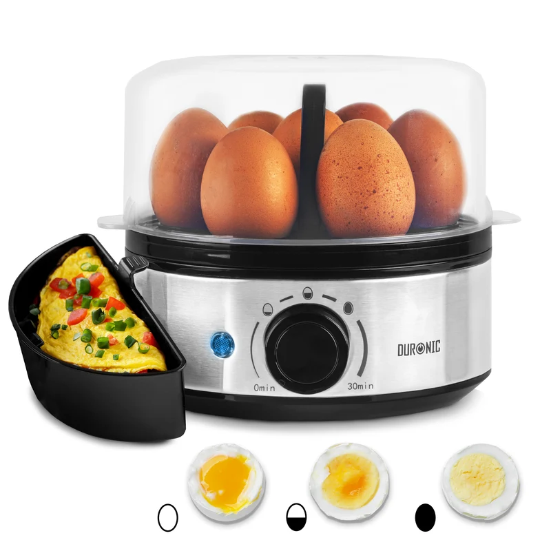 Duronic EB50 BK Eierkocher für 7 Eier, 400 Watt, Härtegrad einstellbar