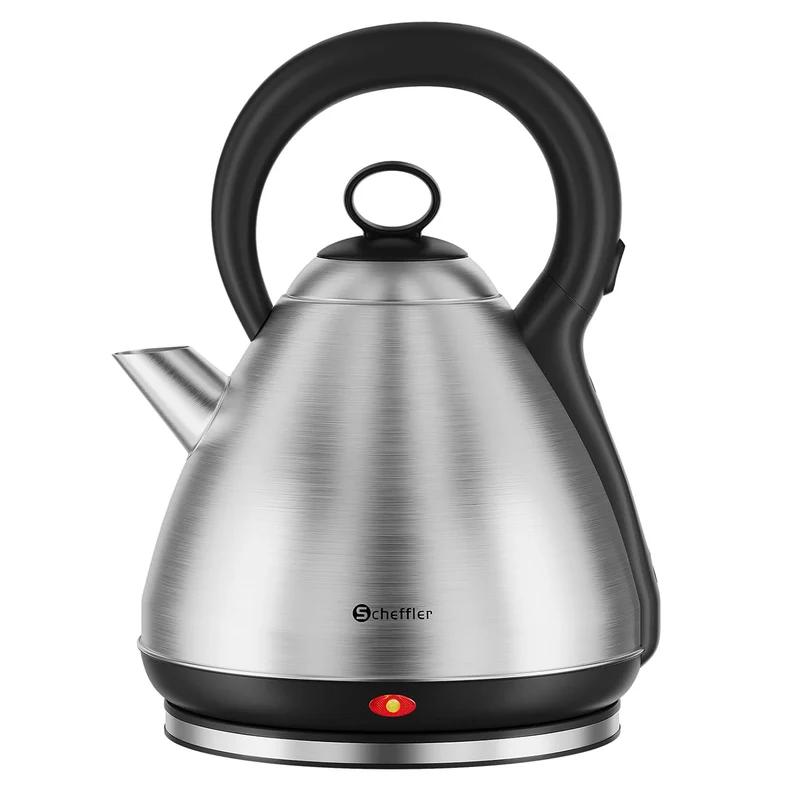 Scheffler Vintage Stainless Steel Kettle 3.5L Capacity 1800W Cordless Tea Kettle with 360° Rotating Base & Auto-Off