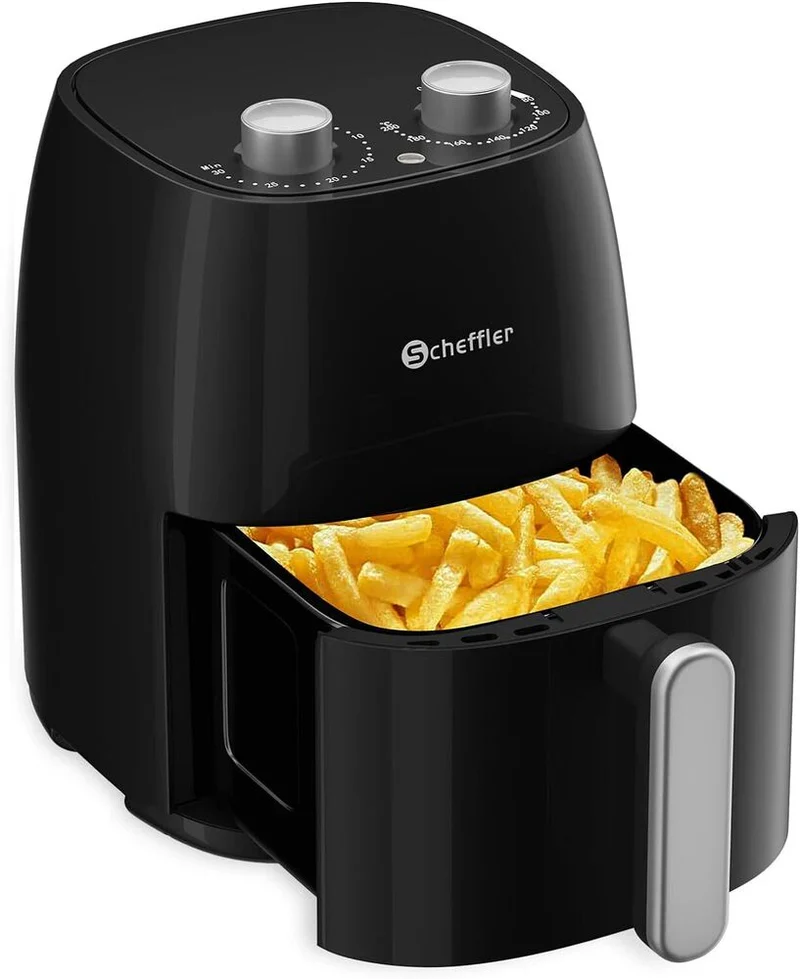 Scheffler Heißluftfritteuse Klein 4L, 1500W Airfryer Mini