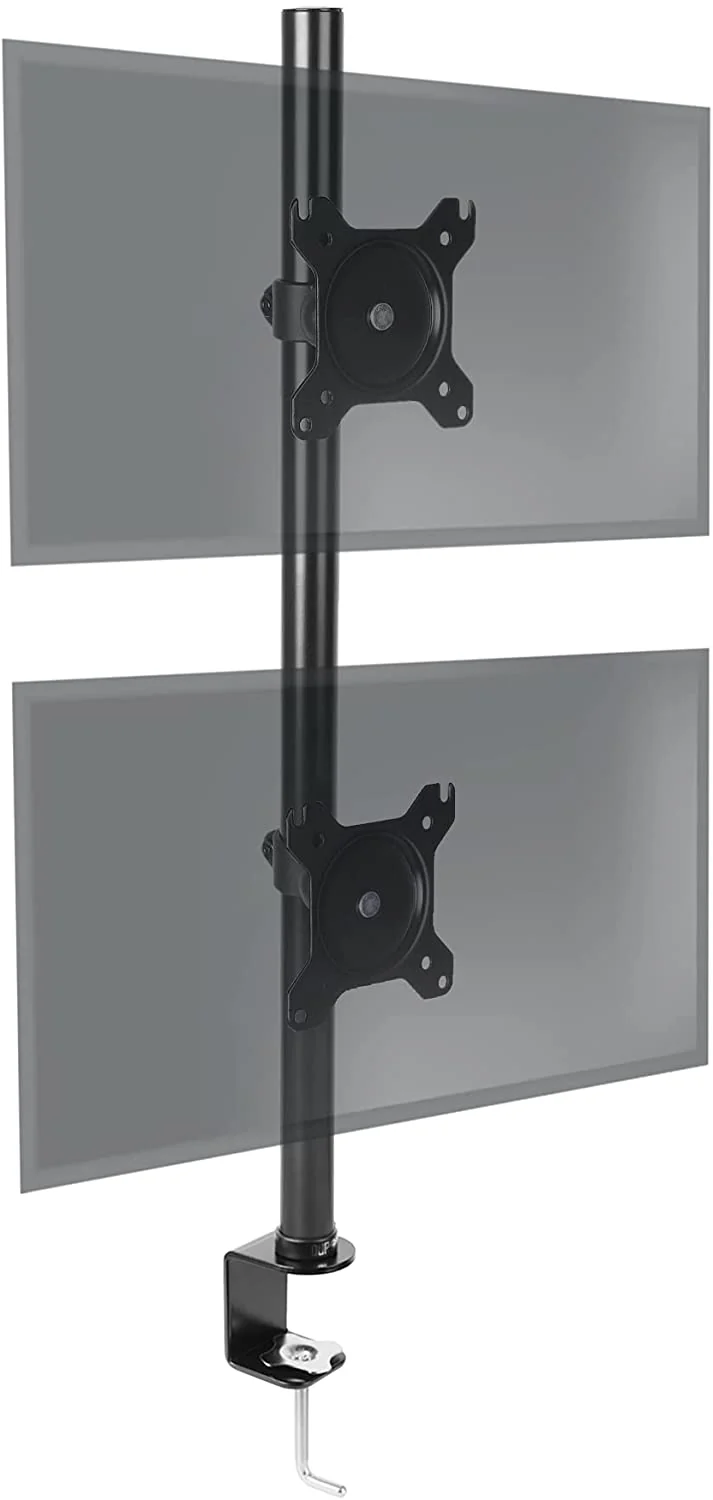 Duronic DM15V2 Dual Monitor Stand | For 2x 13-32" Screens | VESA 75/100 | 8kg Each
