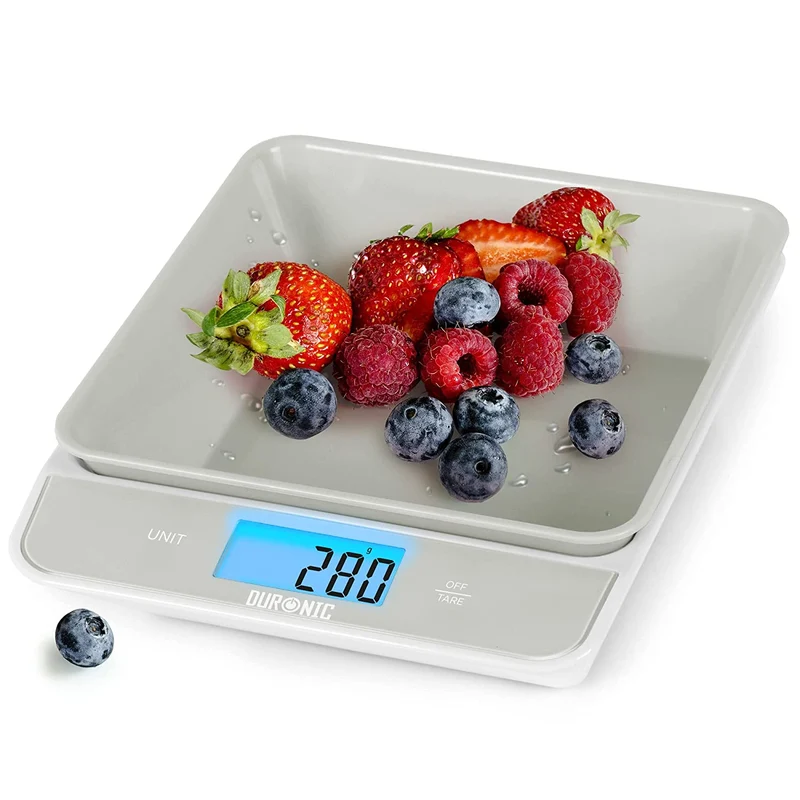 Duronic KS100 GY Digital Kitchen Scale | 5kg | 1.2L Bowl | Gray | Meal Prep
