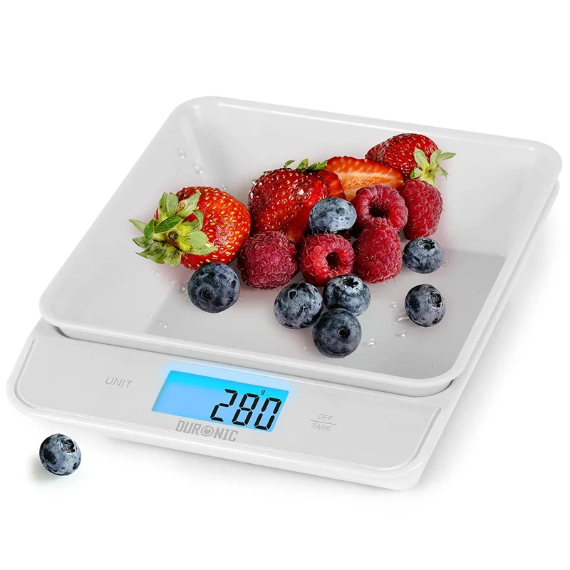 Duronic KS100 WH Digital Kitchen Scale | 5kg | 1.2L Bowl | 1g Precision | White