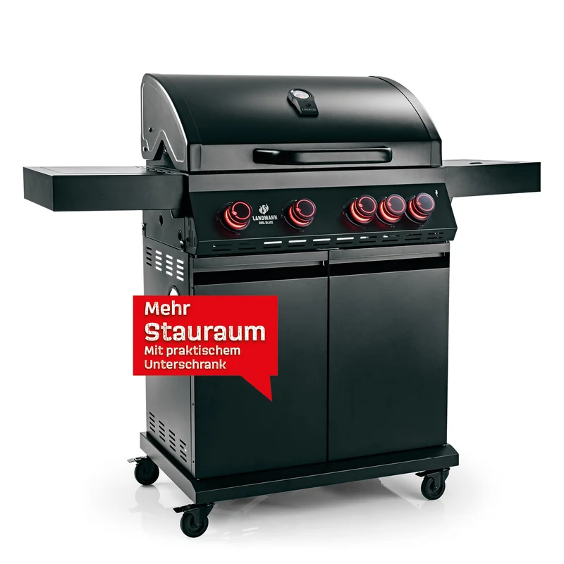 Gasgrill COOL BLACK 4.1 – 4 Brenner + Seitenbrenner