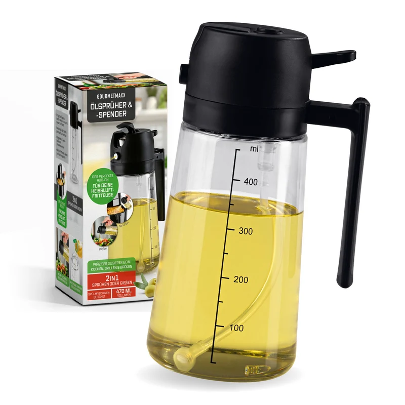 2-in-1 Ölsprüher & -spender - 2er-Set - 2 x 470 ml