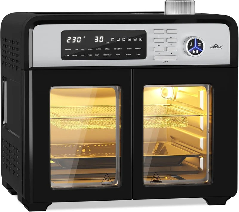 Heißluftfritteuse 28L Minibackofen mit Umluft XXL Grill, 1700W