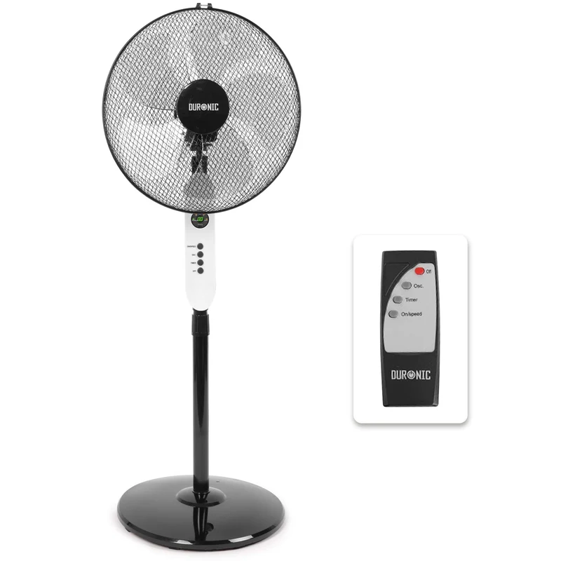Duronic FN65 Stand Fan | 40cm | Remote Control | 132cm Height | 3 Speeds | Timer