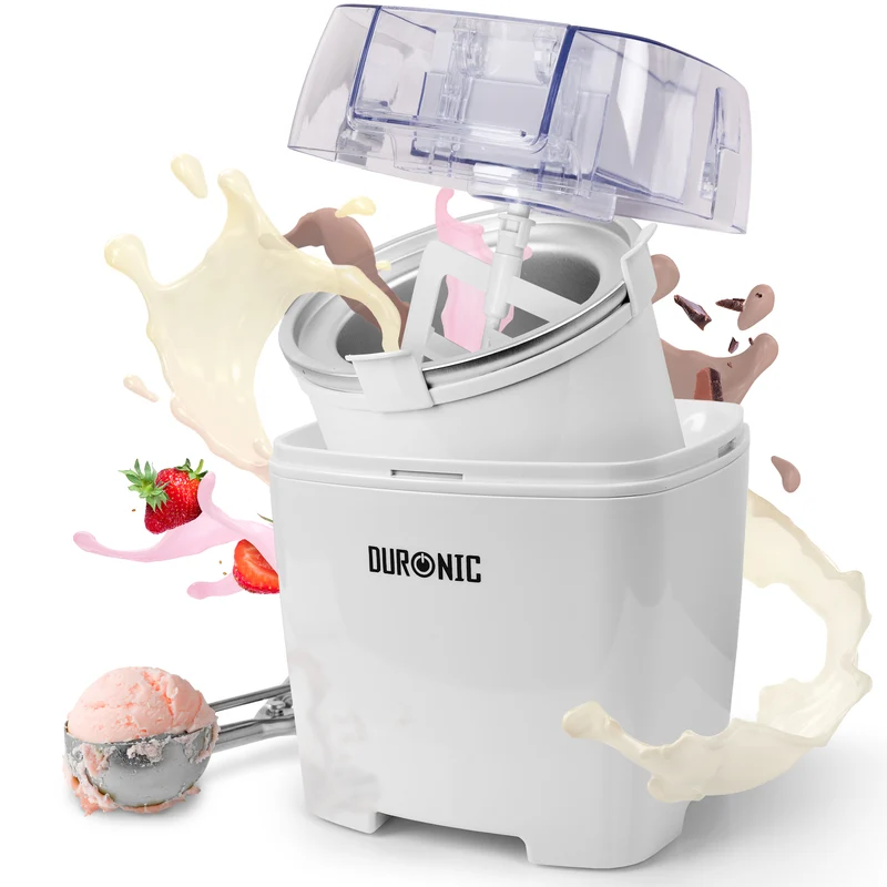 Duronic IM540 Eismaschine | Eiscreme- und Sorberezept | 1,5 L Fassungsvermögen | Ice Cream Maker für Frozen Yoghurt
