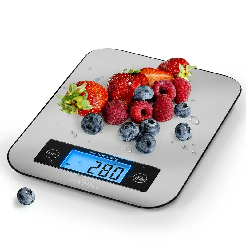 Duronic KS1007 Küchenwaage | 10 kg | 1 g Präzision | Tara- und Hold-Funktion | Zum Backen und Kochen