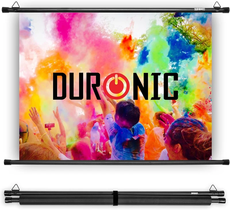 Duronic BPS40 4:3 Projektor-Leinwand | 40 Zoll | 4K Full HD 3D | 1.0 Gain | Für Wandmontage