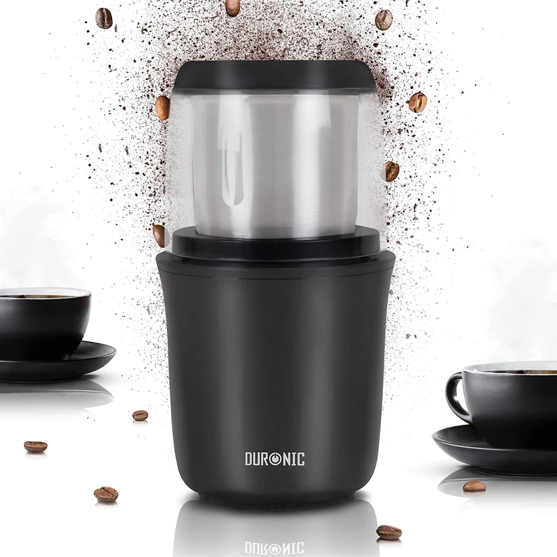 Duronic CG250 Kaffeemühle | 250W | 75 g Fassungsvermögen | Für Kaffeebohnen, Gewürze, Kräuter, Nüsse, Getreide