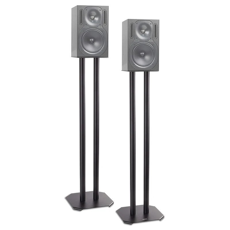 Duronic SPS1022 80 Lautsprecherständer | 80 cm hoch, für Lautsprecher bis 5kg, 2er-Set, Metall, HiFi