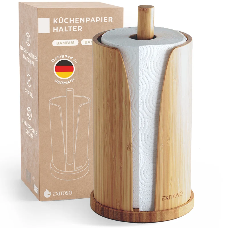 Küchenrollenhalter - Bambus - stehend