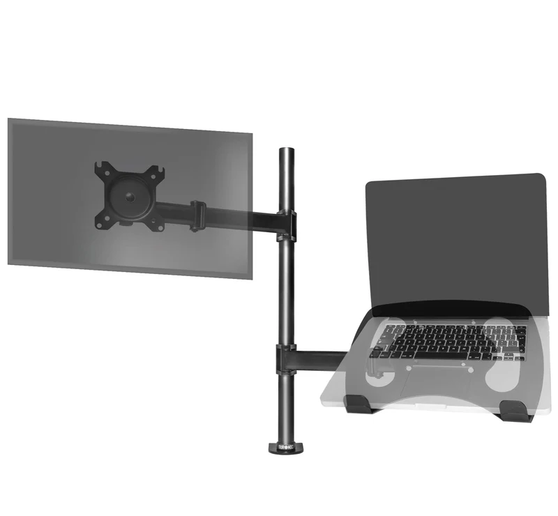 Duronic DM25L1X1 Monitor-Halterung | Für 13-27 Zoll Flach & Curved und Laptop, 8kg, höhenverstellbar, Vesa