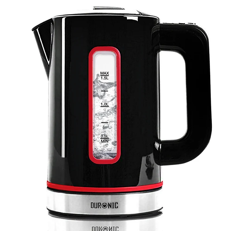 Duronic EK30 BK Wasserkocher 3000W | Mit einstellbarer Temperatur (40-100°C), 1,5L, Warmhaltefunktion, Doppelwandig