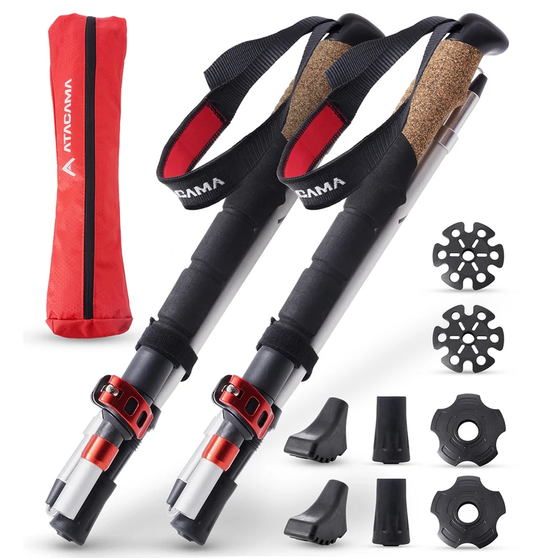 Teleskop-Wanderstöcke - faltbar - CarbonMix - 63 cm / 135 cm
